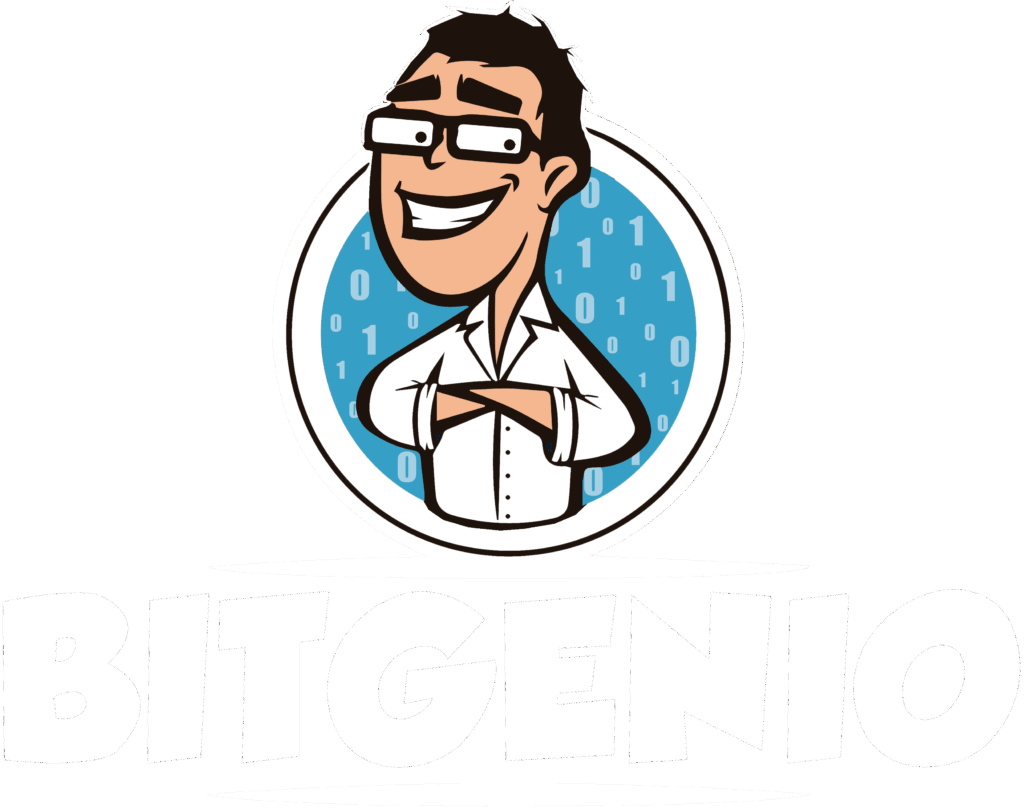 Logo Bitgenio Blanco